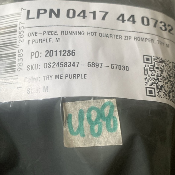 NWT Savage X Fenty RUNNING HOT ZIP-UP ROMPER TRY ME PURPLE M U88 - Picture 6 of 6